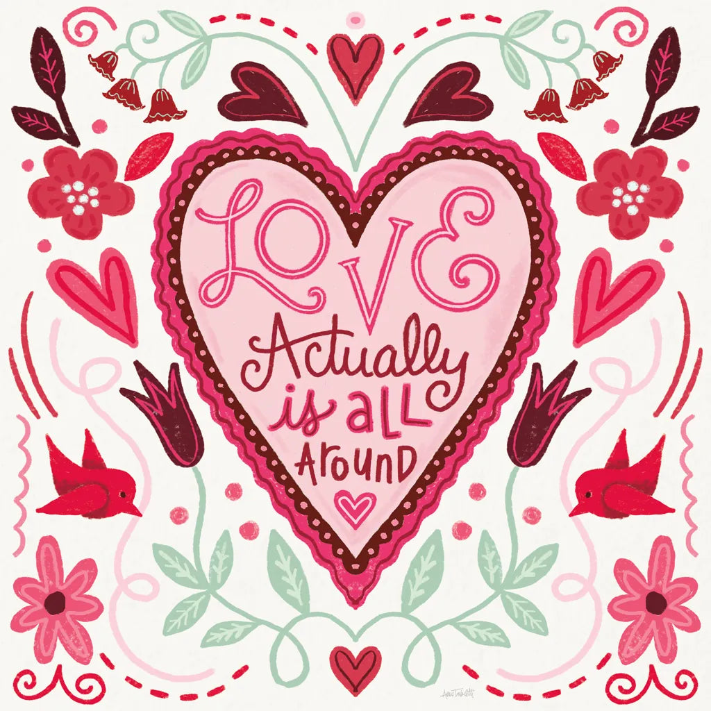 Sweet Hearts VI v2 by Anne Tavoletti. SKU 97412a. Archival Giclee Fine art print for wall decor.