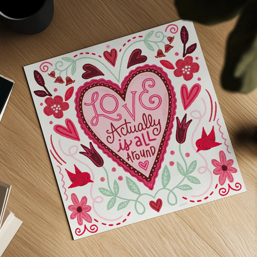 Sweet Hearts VI v2 by Anne Tavoletti. Shown as a detailed flat fine art print, highlighting archival giclee quality. Available as an archival giclee rolled canvas, fine art paper, or poster print. SKU 97412a.