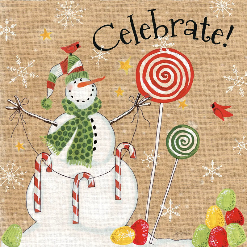 Sweet Snowmen I by Anne Tavoletti. SKU 20562a. Archival Giclee Fine art print for wall decor.