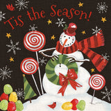 Sweet Snowmen III Black by Anne Tavoletti. SKU 20568a. Archival Giclee Fine art print for wall decor.