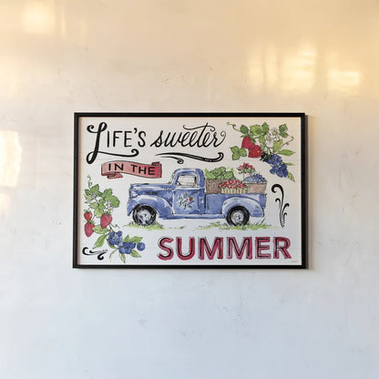 Sweet Summer I by Anne Tavoletti. shown as a paper print in a black flame. Available as a archival giclee rolled canvas, fine art paper, or poster print. SKU 86735i.