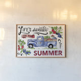 Sweet Summer I by Anne Tavoletti. shown as a paper print in a natural frame. Available as a archival giclee rolled canvas, fine art paper, or poster print. SKU 86735i.