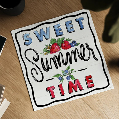 Sweet Summer III by Anne Tavoletti. Shown as a detailed flat fine art print, highlighting archival giclee quality. Available as an archival giclee rolled canvas, fine art paper, or poster print. SKU 86737a.