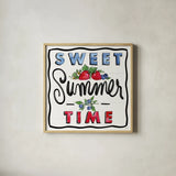 Sweet Summer III by Anne Tavoletti. Shown in a natural wood glass frame for a timeless modern aesthetic. Available as an archival giclee rolled canvas, fine art paper, or poster print. SKU 86737a.