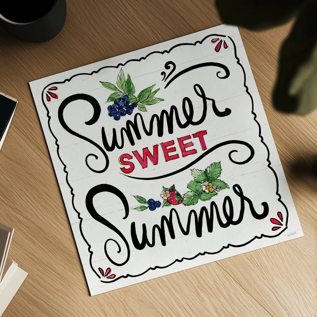 Sweet Summer V by Anne Tavoletti. Shown as a detailed flat fine art print, highlighting archival giclee quality. Available as an archival giclee rolled canvas, fine art paper, or poster print. SKU 86739a.