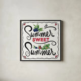 Sweet Summer V by Anne Tavoletti. Shown in a sleek black glass frame for a contemporary gallery look. Available as an archival giclee rolled canvas, fine art paper, or poster print. SKU 86739a.