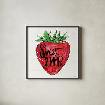 Sweet Summer VII by Anne Tavoletti. Shown in a sleek black glass frame for a contemporary gallery look. Available as an archival giclee rolled canvas, fine art paper, or poster print. SKU 86741a.