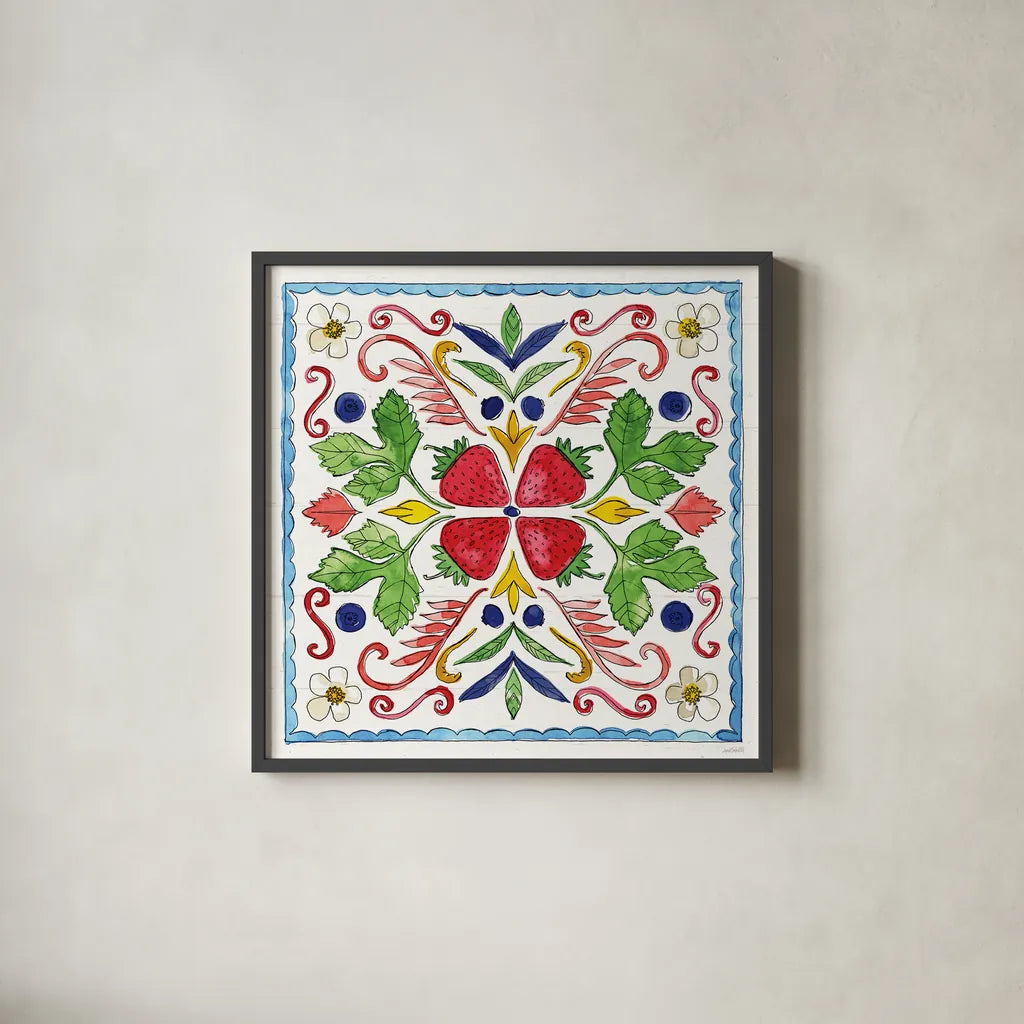 Sweet Summer X by Anne Tavoletti. Shown in a sleek black glass frame for a contemporary gallery look. Available as an archival giclee rolled canvas, fine art paper, or poster print. SKU 86744a.