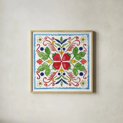 Sweet Summer X by Anne Tavoletti. Shown in a natural wood glass frame for a timeless modern aesthetic. Available as an archival giclee rolled canvas, fine art paper, or poster print. SKU 86744a.