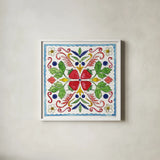 Sweet Summer X by Anne Tavoletti. Shown in a crisp white glass frame for a clean and minimalist style. Available as an archival giclee rolled canvas, fine art paper, or poster print. SKU 86744a.