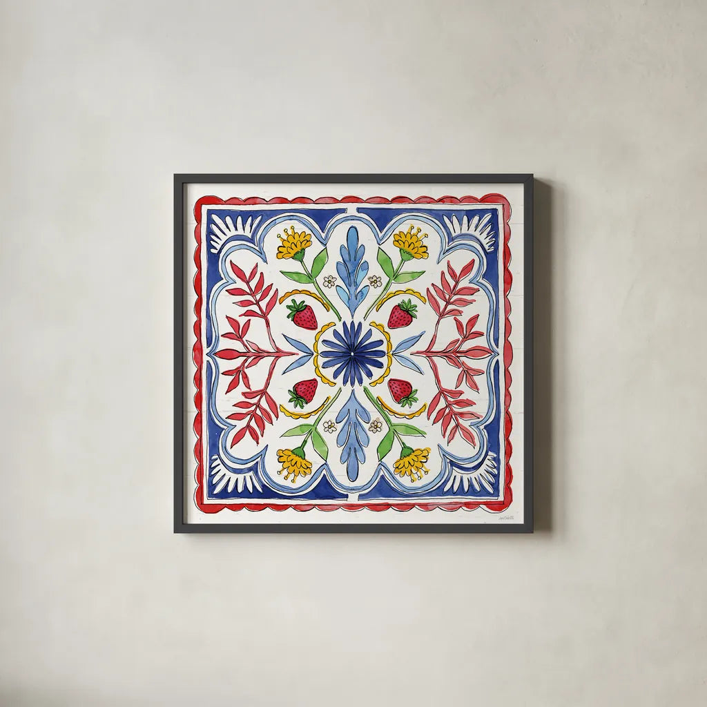 Sweet Summer XI by Anne Tavoletti. Shown in a sleek black glass frame for a contemporary gallery look. Available as an archival giclee rolled canvas, fine art paper, or poster print. SKU 86745a.