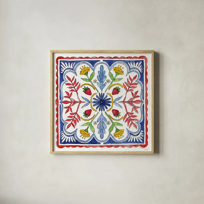 Sweet Summer XI by Anne Tavoletti. Shown in a natural wood glass frame for a timeless modern aesthetic. Available as an archival giclee rolled canvas, fine art paper, or poster print. SKU 86745a.