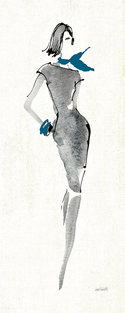 Teal Flair II Crop by Anne Tavoletti