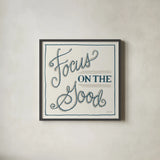 The Good I by Anne Tavoletti. Shown in a sleek black glass frame for a contemporary gallery look. Available as an archival giclee rolled canvas, fine art paper, or poster print. SKU 64946a.