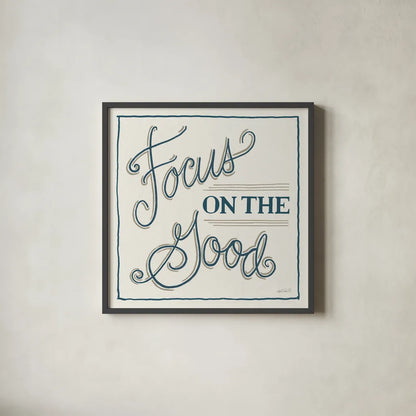 The Good I by Anne Tavoletti. Shown in a sleek black glass frame for a contemporary gallery look. Available as an archival giclee rolled canvas, fine art paper, or poster print. SKU 64946a.