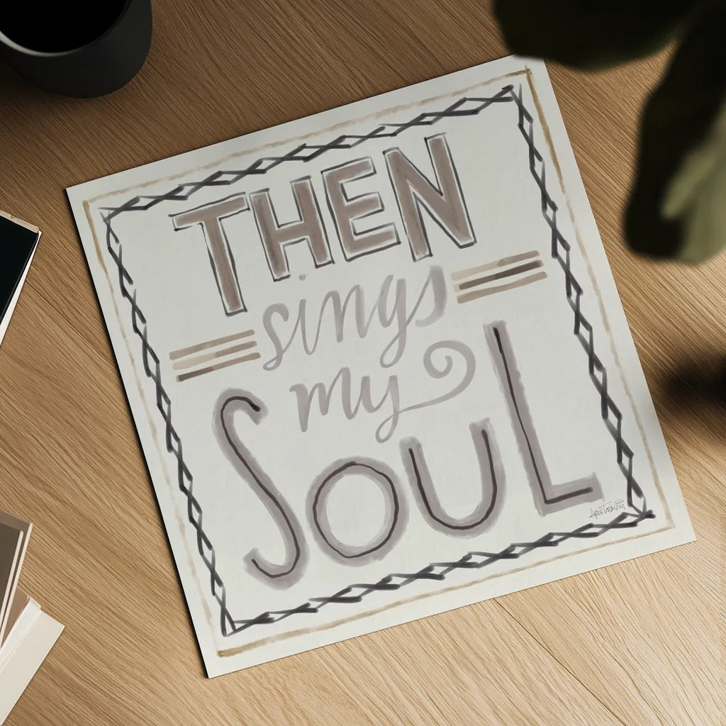 Then Sings I by Anne Tavoletti. Shown as a detailed flat fine art print, highlighting archival giclee quality. Available as an archival giclee rolled canvas, fine art paper, or poster print. SKU 63190a.