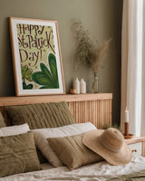 Three Clovers by Anne Tavoletti. shown as a paper print in a natural frame. Available as a archival giclee rolled canvas, fine art paper, or poster print. SKU 56645h.