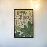 Three Clovers by Anne Tavoletti. shown as a paper print in a black flame. Available as a archival giclee rolled canvas, fine art paper, or poster print. SKU 56645h.