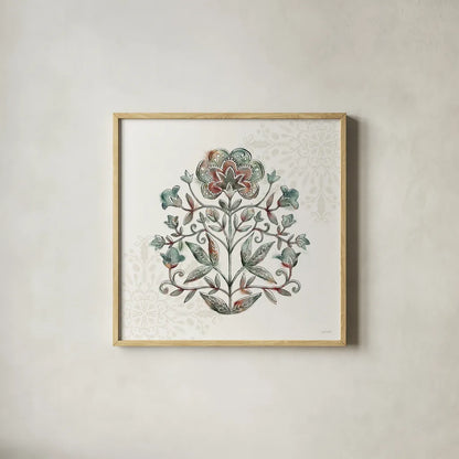 Tones of the Season I by Anne Tavoletti. Shown in a natural wood glass frame for a timeless modern aesthetic. Available as an archival giclee rolled canvas, fine art paper, or poster print. SKU 97196a.