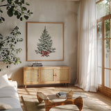 Tones of the Season III by Anne Tavoletti. Shown in a natural wood frame in a cozy modern living room. Available as an archival giclee rolled canvas, fine art paper, or poster print. SKU 97198a.
