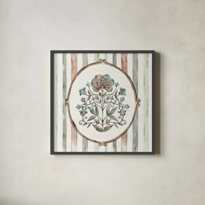 Tones of the Season VI by Anne Tavoletti. Shown in a sleek black glass frame for a contemporary gallery look. Available as an archival giclee rolled canvas, fine art paper, or poster print. SKU 97201a.