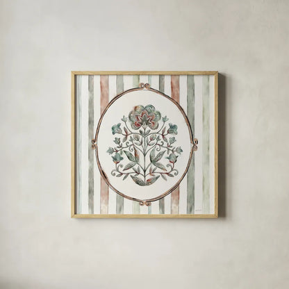 Tones of the Season VI by Anne Tavoletti. Shown in a natural wood glass frame for a timeless modern aesthetic. Available as an archival giclee rolled canvas, fine art paper, or poster print. SKU 97201a.