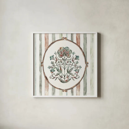 Tones of the Season VI by Anne Tavoletti. Shown in a crisp white glass frame for a clean and minimalist style. Available as an archival giclee rolled canvas, fine art paper, or poster print. SKU 97201a.