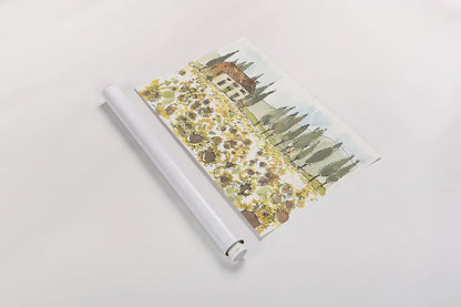 Tuscan Elegance I by Anne Tavoletti. shown as a rolled paper print. Available as archival giclee rolled canvas, fine art paper, or poster print. SKU 31917i.