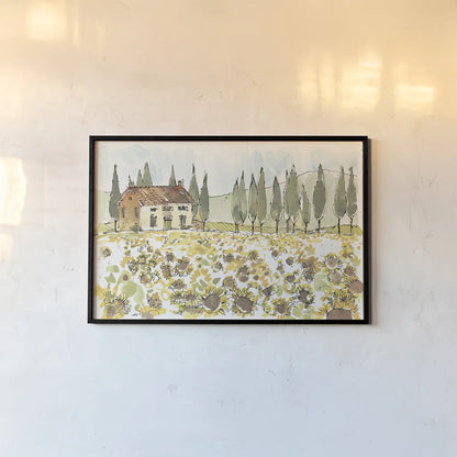 Tuscan Elegance I by Anne Tavoletti. shown as a paper print in a black flame. Available as a archival giclee rolled canvas, fine art paper, or poster print. SKU 31917i.