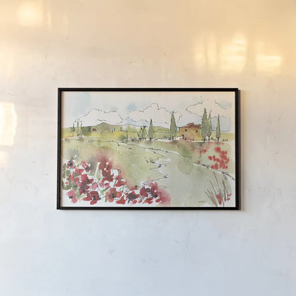 Tuscan Elegance II by Anne Tavoletti. shown as a paper print in a black flame. Available as a archival giclee rolled canvas, fine art paper, or poster print. SKU 31918i.