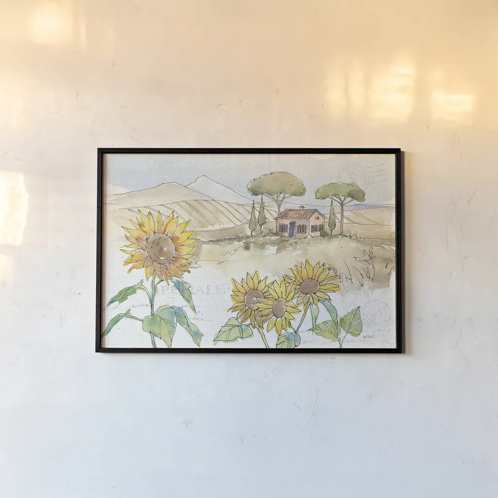 Tuscan Elegance III by Anne Tavoletti. shown as a paper print in a black flame. Available as a archival giclee rolled canvas, fine art paper, or poster print. SKU 31919i.