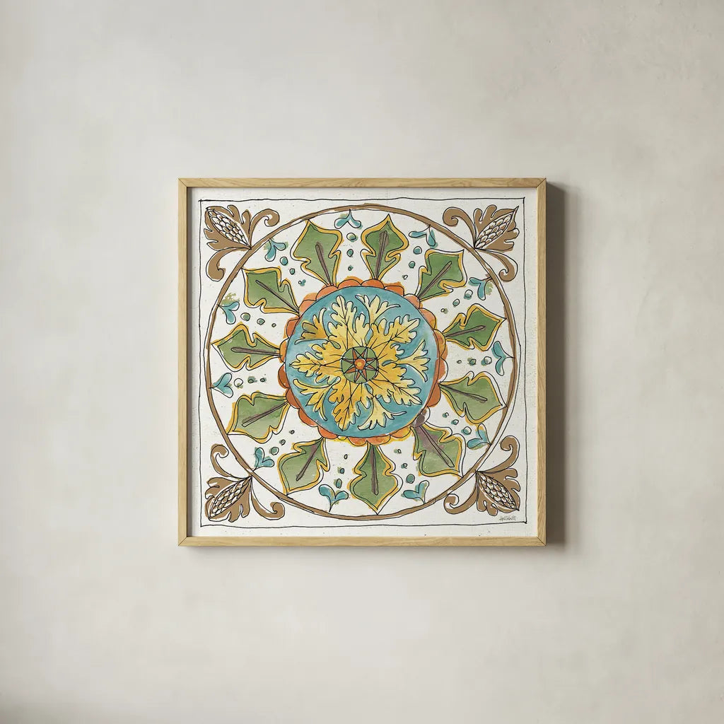 Tuscan Elegance VII by Anne Tavoletti. Shown in a natural wood glass frame for a timeless modern aesthetic. Available as an archival giclee rolled canvas, fine art paper, or poster print. SKU 31923a.