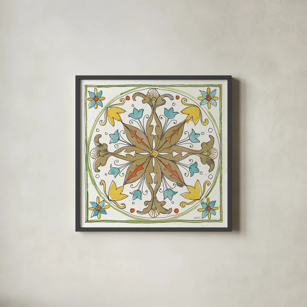 Tuscan Elegance VIII by Anne Tavoletti. Shown in a sleek black glass frame for a contemporary gallery look. Available as an archival giclee rolled canvas, fine art paper, or poster print. SKU 31924a.