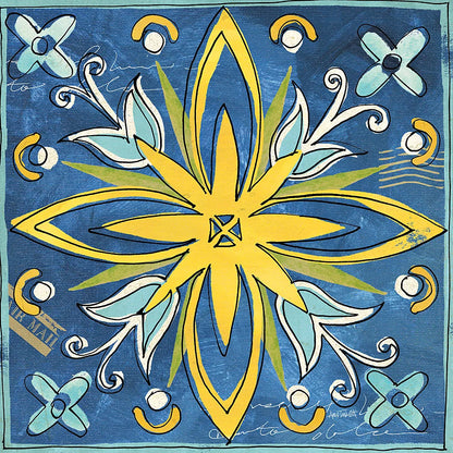 Tuscan Sun Tiles I Color by Anne Tavoletti. SKU 15613a. Archival Giclee Fine art print for wall decor.