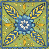 Tuscan Sun Tiles III Color by Anne Tavoletti. SKU 15615a. Archival Giclee Fine art print for wall decor.