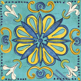 Tuscan Sun Tiles IV Color by Anne Tavoletti. SKU 15616a. Archival Giclee Fine art print for wall decor.