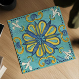 Tuscan Sun Tiles IV Color by Anne Tavoletti. Shown as a detailed flat fine art print, highlighting archival giclee quality. Available as an archival giclee rolled canvas, fine art paper, or poster print. SKU 15616a.