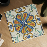Tuscan Sun Tiles IV Talavera by Anne Tavoletti. Shown as a detailed flat fine art print, highlighting archival giclee quality. Available as an archival giclee rolled canvas, fine art paper, or poster print. SKU 78857a.