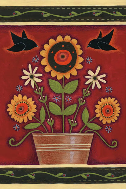 Two Crows by Anne Tavoletti. SKU 18231h. Archival Giclee Fine art print for wall decor.