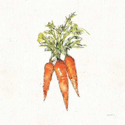 Veggie Market V Carrots by Anne Tavoletti. SKU 53858a. Archival Giclee Fine art print for wall decor.