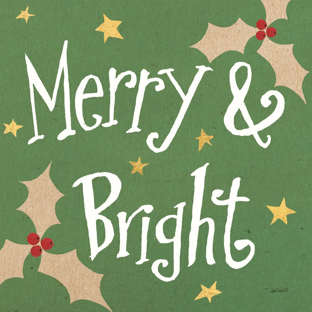 Vintage St Nick V Bright by Anne Tavoletti. SKU 37707a. Archival Giclee Fine art print for wall decor.