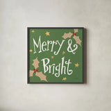 Vintage St Nick V Bright by Anne Tavoletti. Shown in a sleek black glass frame for a contemporary gallery look. Available as an archival giclee rolled canvas, fine art paper, or poster print. SKU 37707a.