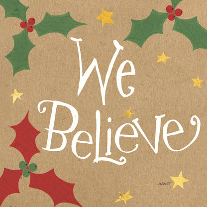 Vintage St Nick VII Bright We Believe by Anne Tavoletti. SKU 37709a. Archival Giclee Fine art print for wall decor.