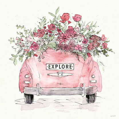 Vintage Travel IV by Anne Tavoletti. SKU 82092a. Archival Giclee Fine art print for wall decor.