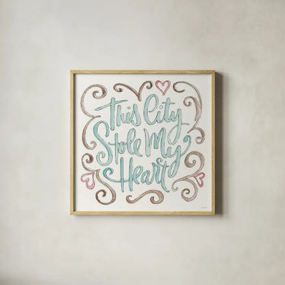 Vintage Travel VII by Anne Tavoletti. Shown in a natural wood glass frame for a timeless modern aesthetic. Available as an archival giclee rolled canvas, fine art paper, or poster print. SKU 82095a.