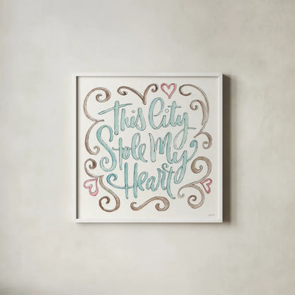 Vintage Travel VII by Anne Tavoletti. Shown in a crisp white glass frame for a clean and minimalist style. Available as an archival giclee rolled canvas, fine art paper, or poster print. SKU 82095a.