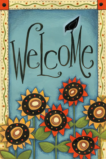 Welcome Crow by Anne Tavoletti. SKU 26562h. Archival Giclee Fine art print for wall decor.