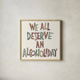 Wine Sentiments I by Anne Tavoletti. Shown in a natural wood glass frame for a timeless modern aesthetic. Available as an archival giclee rolled canvas, fine art paper, or poster print. SKU 90459a.