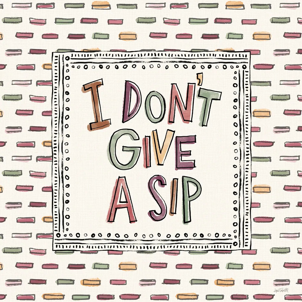 Wine Sentiments II by Anne Tavoletti. SKU 90460a. Archival Giclee Fine art print for wall decor.