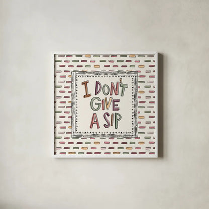 Wine Sentiments II by Anne Tavoletti. Shown in a crisp white glass frame for a clean and minimalist style. Available as an archival giclee rolled canvas, fine art paper, or poster print. SKU 90460a.